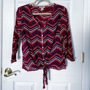 Lucky Brand Red, White and Blue Top